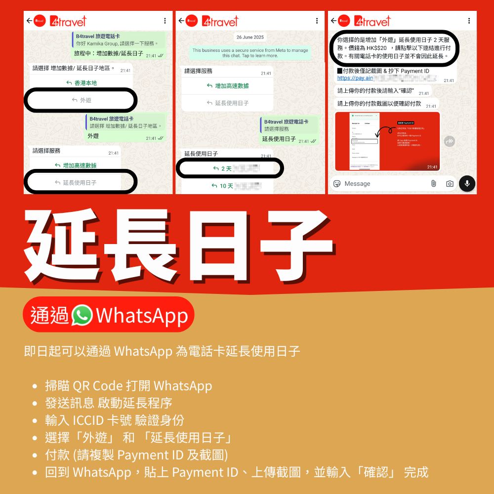B4travel 中國大陸 (內地) 、澳門 兩地共用 365日 20GB 5G 數據電話卡(年卡)