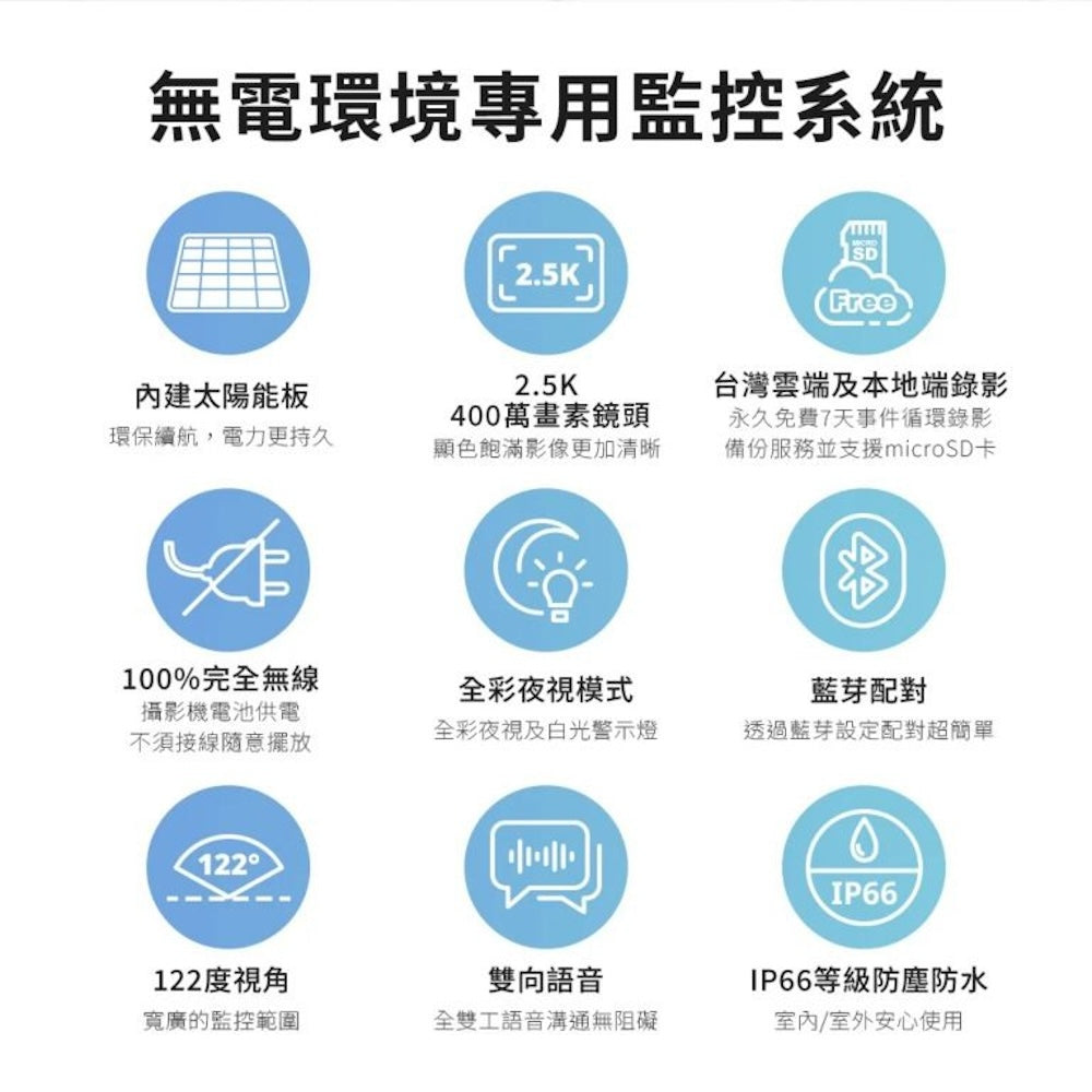 SpotCam Solo Eco 全無線太陽能防水電池 IP Camera