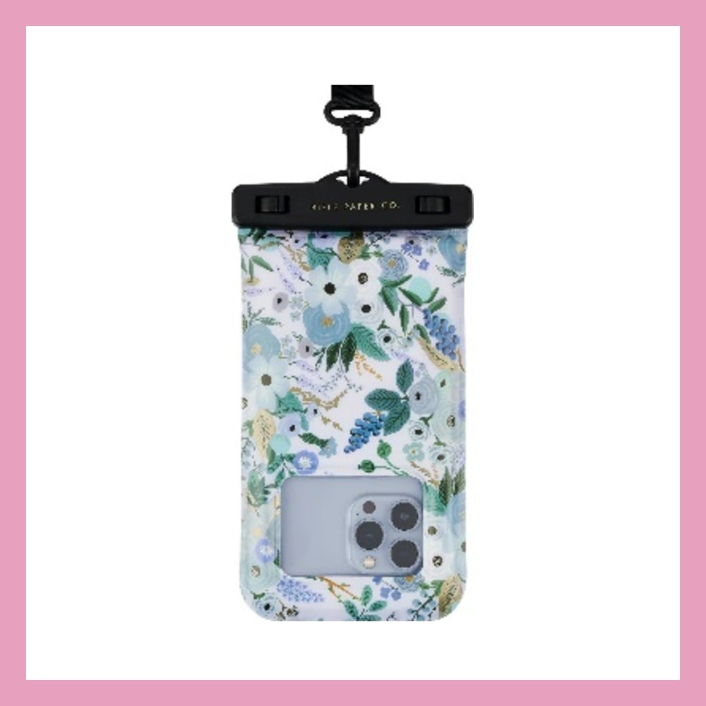 RIFLE PAPER Garden Party Blue 手機防水浮袋 IP68