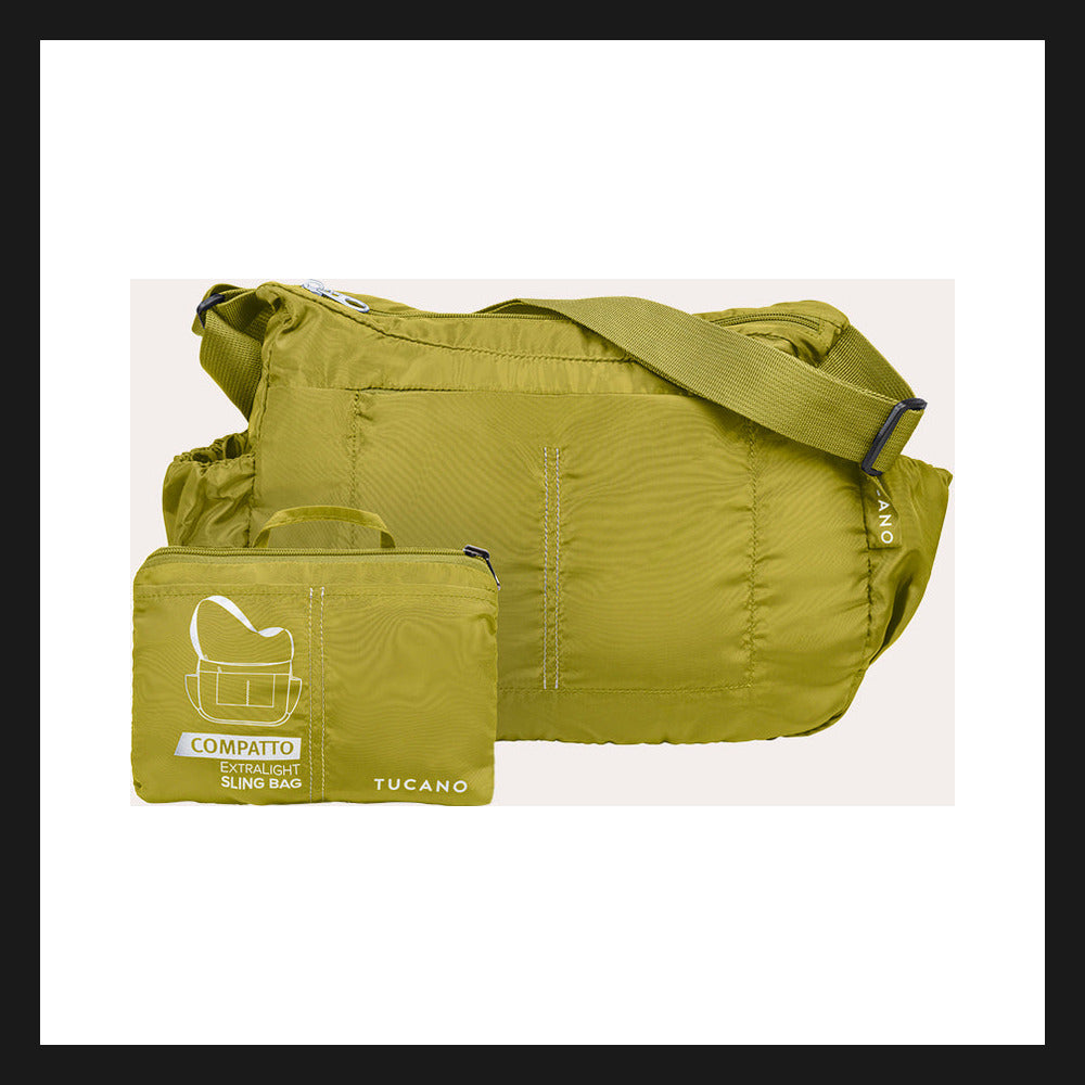 Tucano Compatto Eco 摺疊單肩包 軍綠色