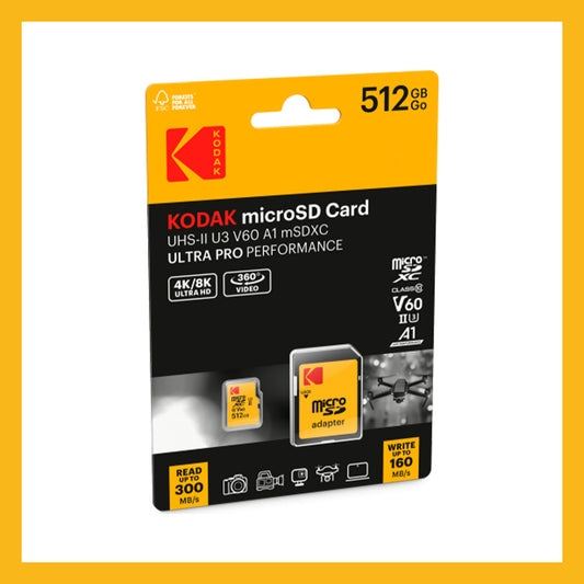 KODAK V60 MicroSD 記憶卡 128GB-512GB（香港行貨）