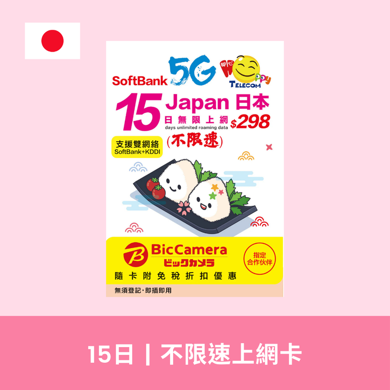 Happy Telecom 5G 15天 不限速無限上網電話卡