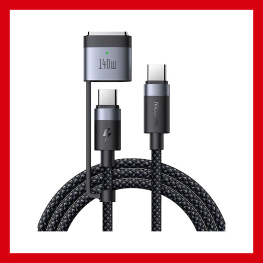 Mcdodo CA-0140 2合1 USB-C to USB-C+MagSafe 3 充電線