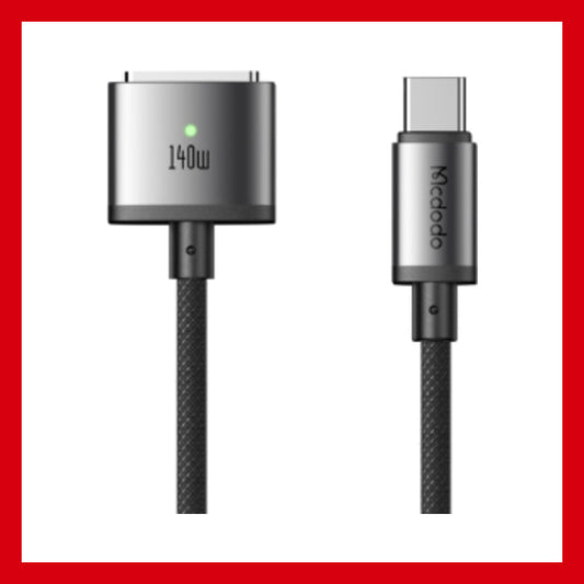 Mcdodo CA-1470 140W USB-C to MagSafe 3 磁吸充電線 帶LED