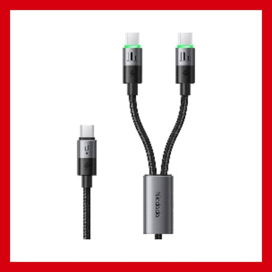 Mcdodo CA-6740 100W 二合一雙 Type-C 充電線