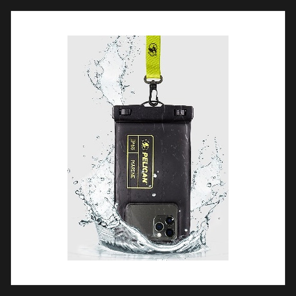 Pelican Marine 漂浮防水手機袋 XL 黑/螢光綠
