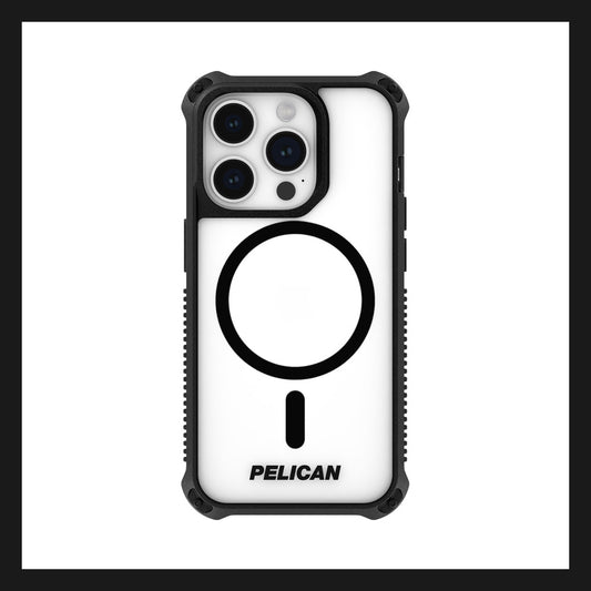 Pelican Guardian 2023 6.1吋 iPhone Pro MagSafe 抗菌手機殼 透明