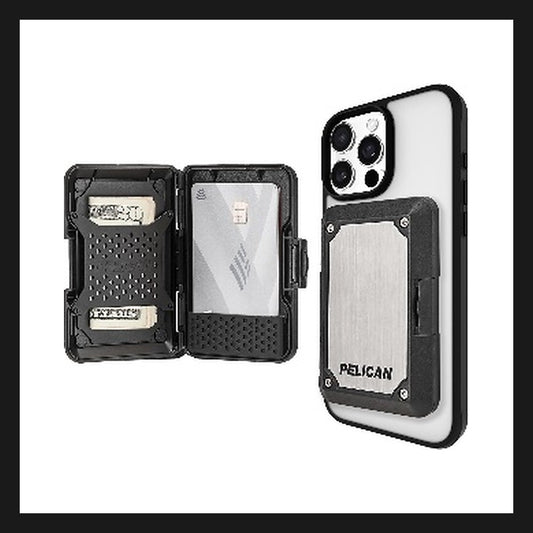 Pelican MagSafe 銀包 RFID 防盜 拉絲鈦金屬
