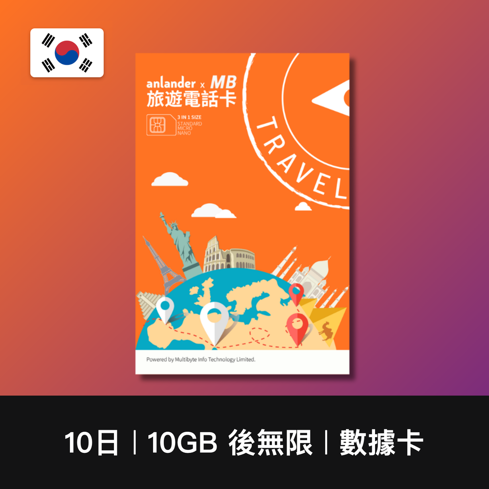 【anlander x MB】韓國 5日-15日 5G 無限上網卡