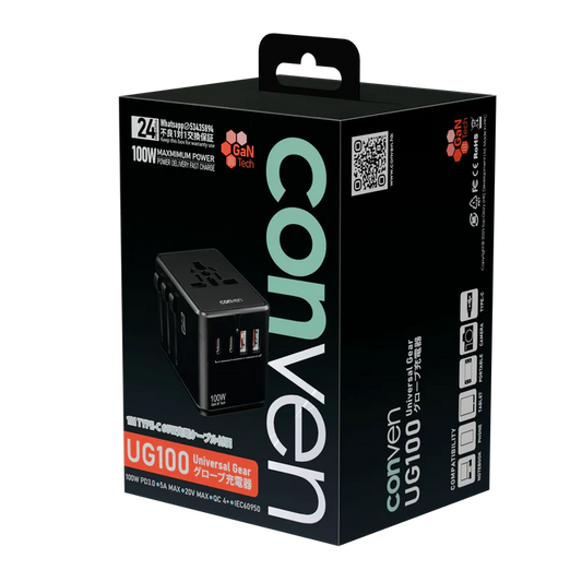 CONVEN UG100 100W 旅行轉插充電器