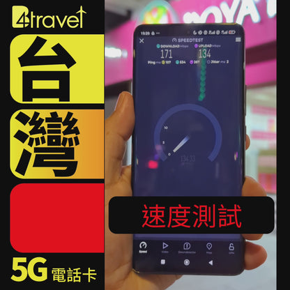 B4travel 台灣 7日 10GB 5G 無限上網電話卡