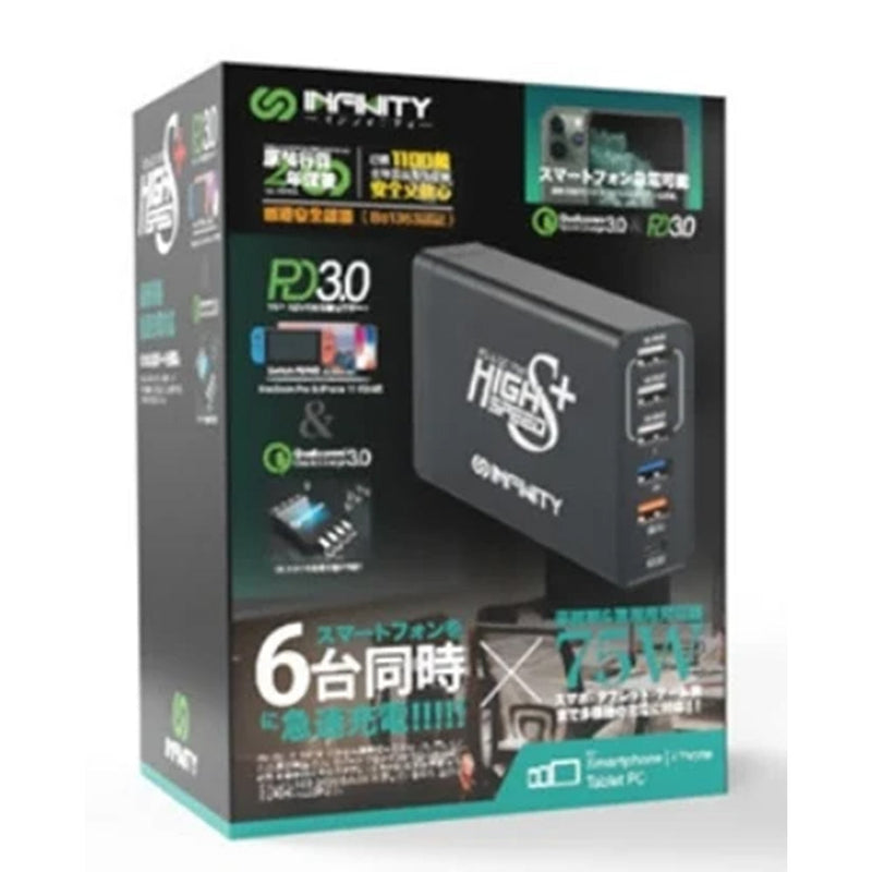 【免費送貨】INFINITY T619 六輸出 USB-C PD+QC 桌上充電器 (70W) - anlander 好貨加 - 香港