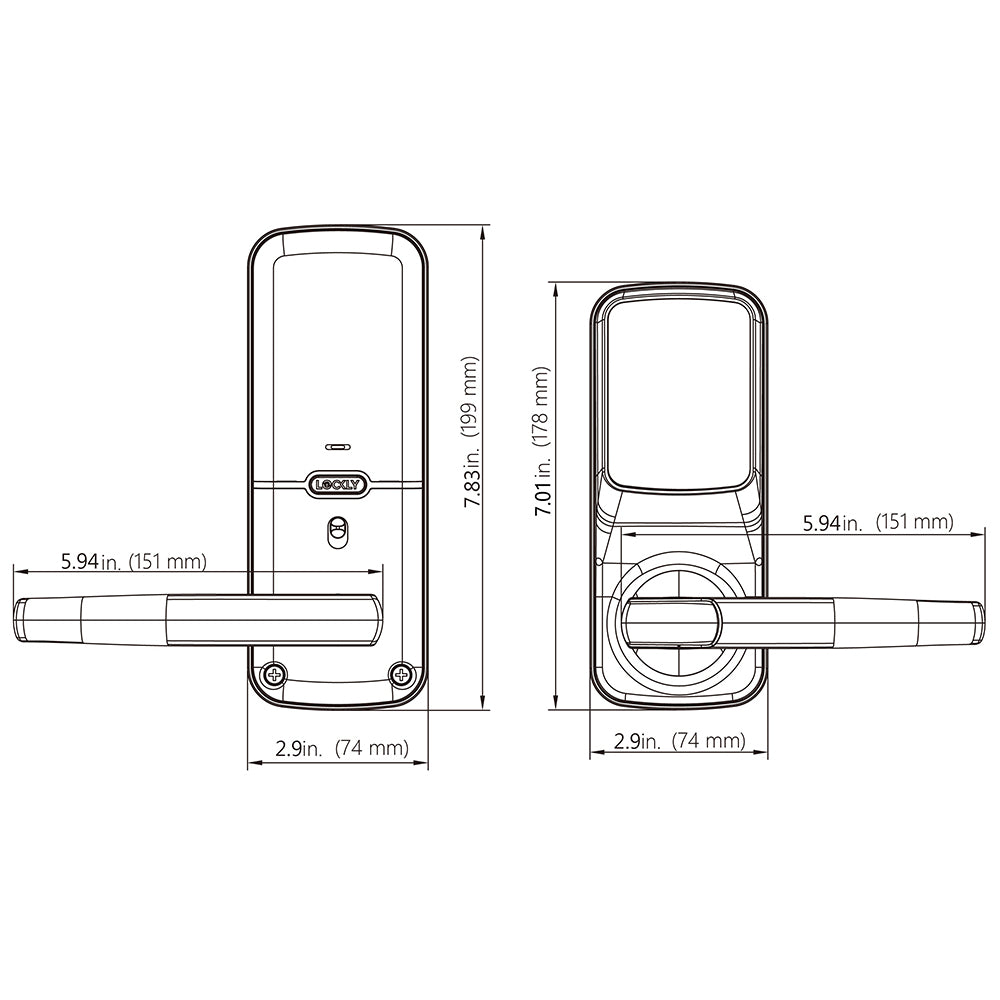 【免費送貨】Lockly Secure Plus 智能斜舌鎖 (PGD628F) - anlander 好貨加 - 香港