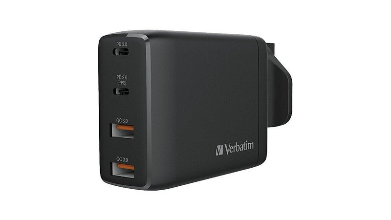 【免費送貨】Verbatim 四輸出 USB-C+QC GaN 插牆式快速充電器 (100W) - anlander 好貨加 - 香港
